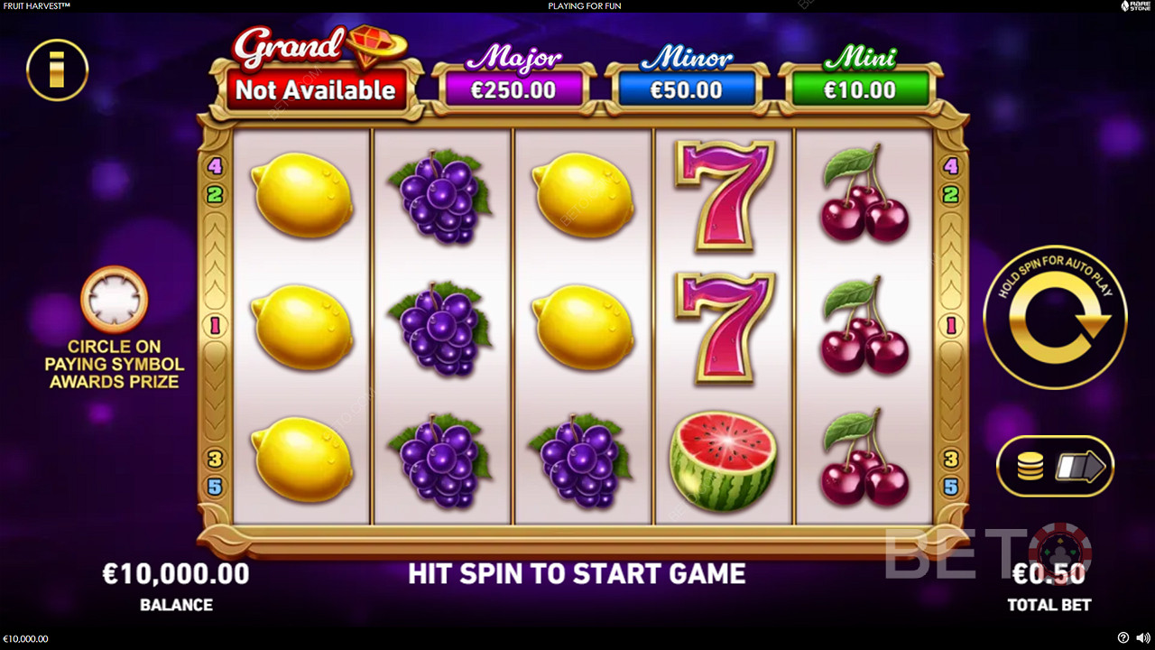 ¡Gana 1.250x Tu apuesta en la Video Tragaperras Fruit Harvest!