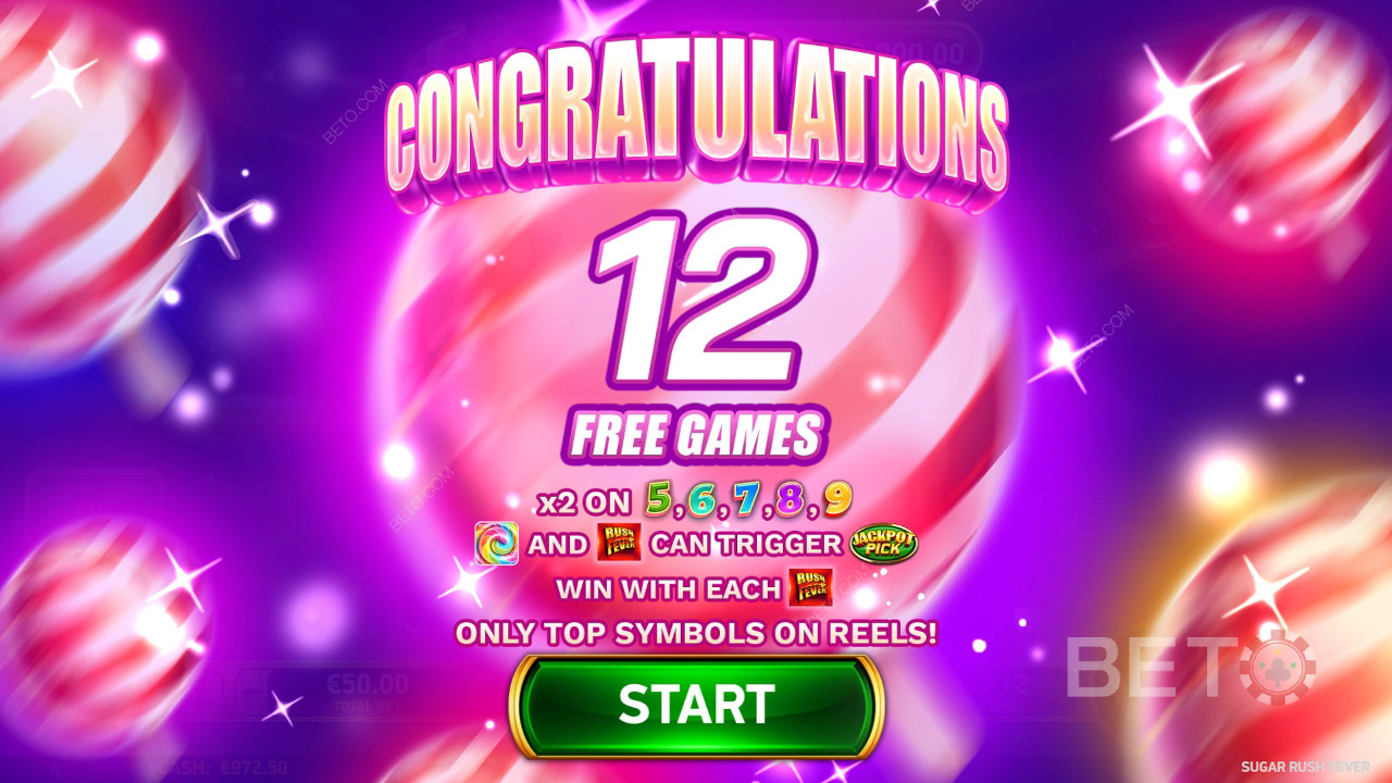 ¡Gana 4.544x tu apuesta en la tragaperras Sugar Rush Fever!