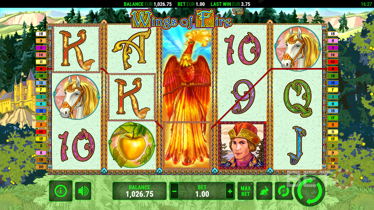 ¡Gana 2.000 veces tu apuesta en la tragaperras Wings of Fire!