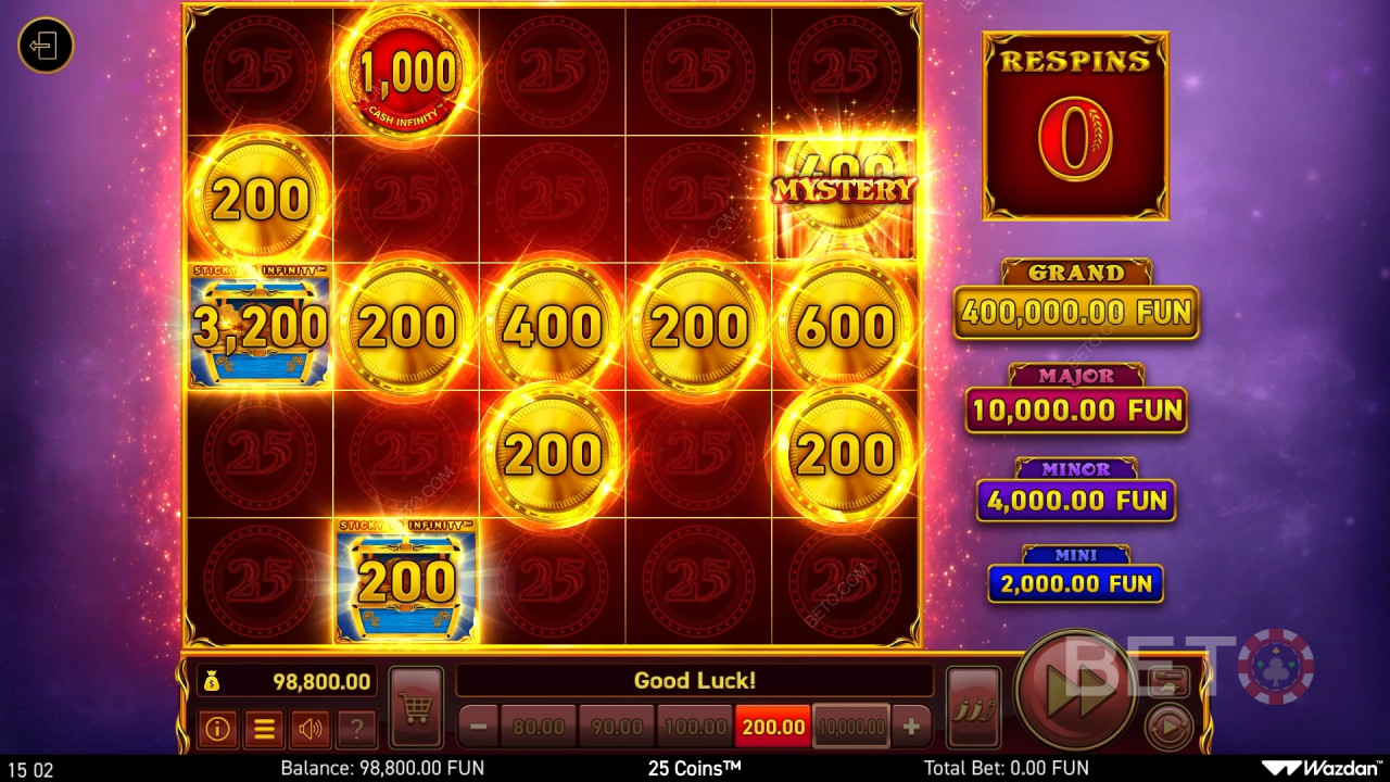 25 Coins Reseña de BETO Slots