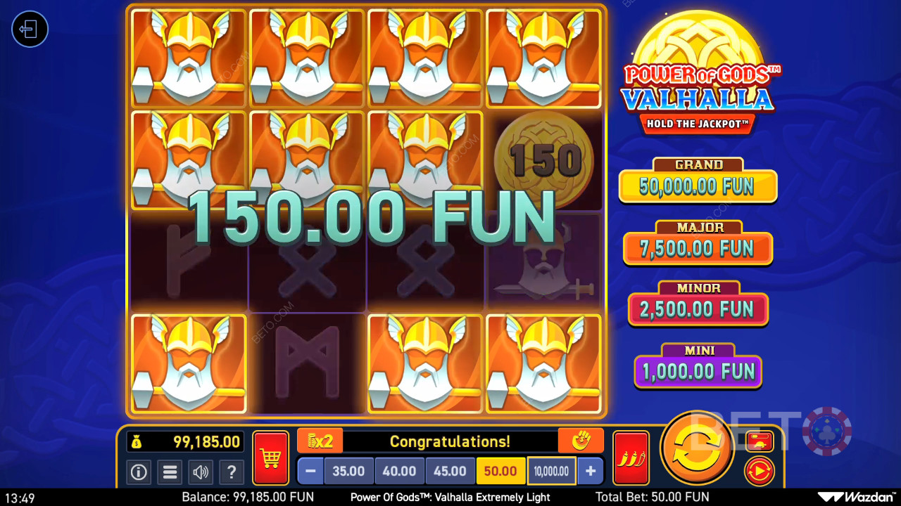 Power of Gods: Valhalla Extremely Light Reseña de BETO Slots
