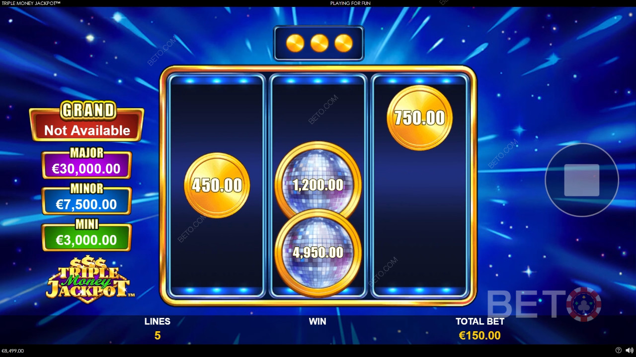 Funciones de bonificación explicadas en Triple Money Jackpot de Playtech