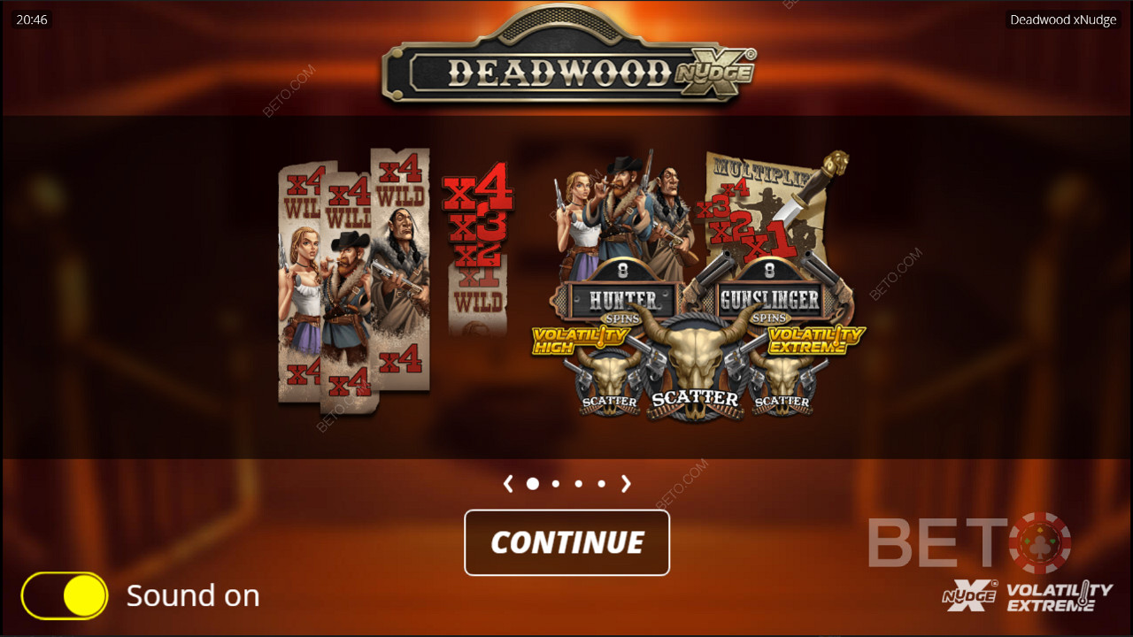 Deadwood un juego de tragaperras XNudge de Nolimit City