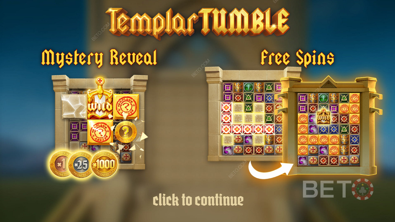 Pantalla de introducción de Templar Tumble