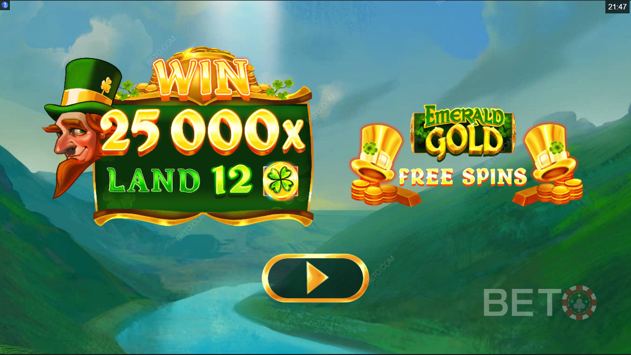 Gana 25.000 veces tu apuesta en la tragaperras Emerald Gold