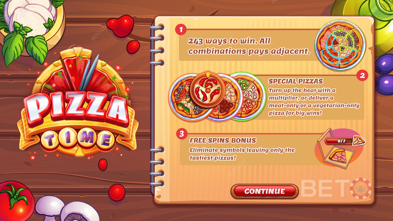Pizza Time slot de Epic Industries para los amantes de la comida