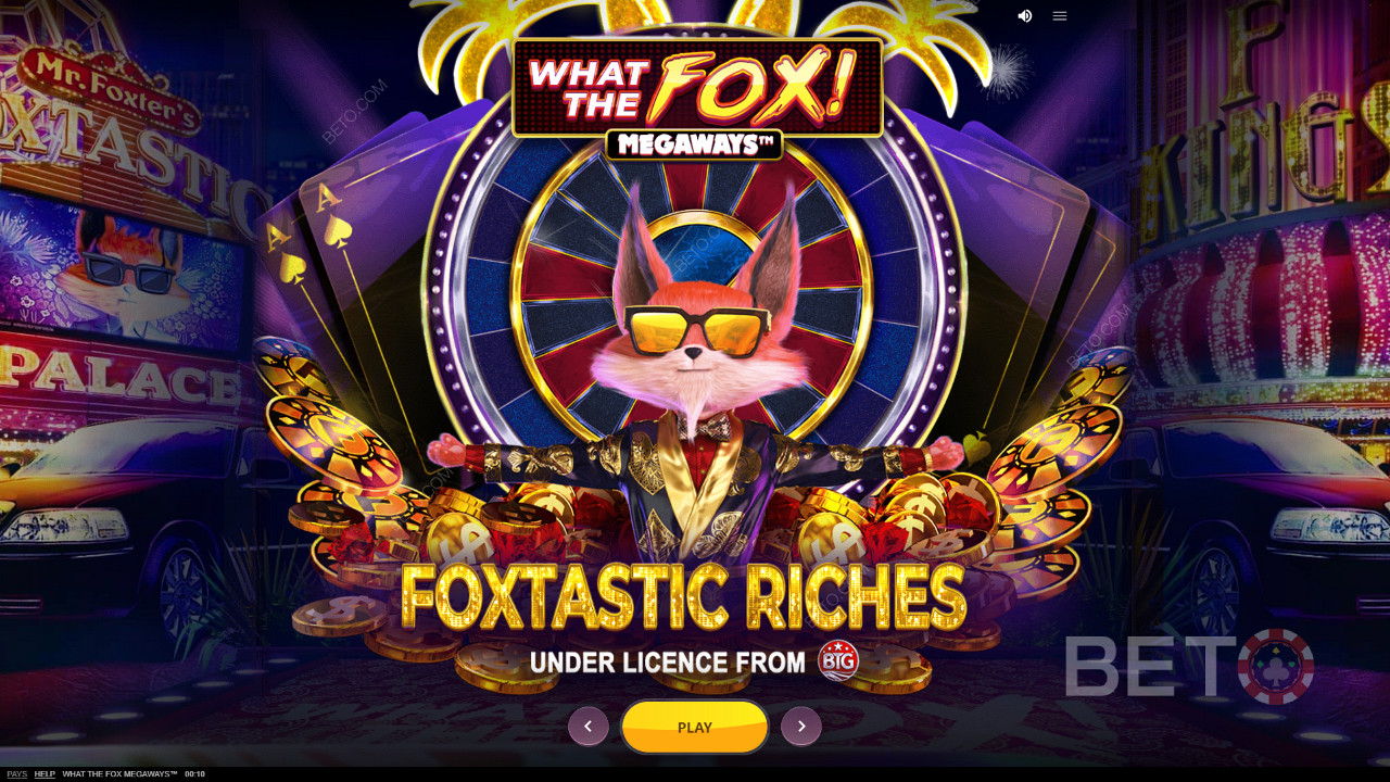 Inicio del lujoso juego What The Fox Megaways