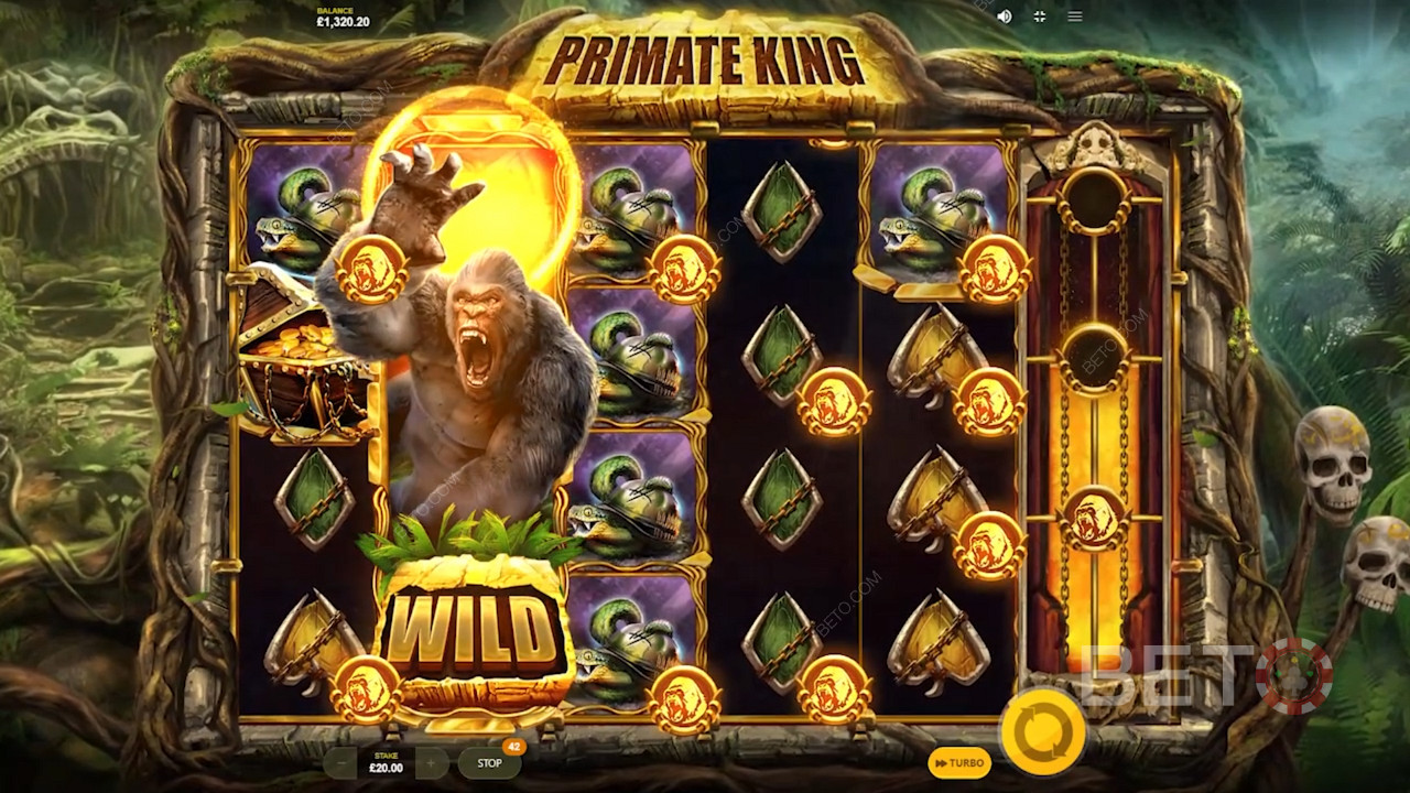 Primate King de Red Tiger Gaming está repleto de grandes funciones de bonificación