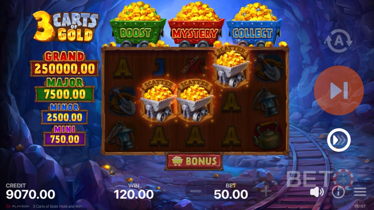 3 Carts of Gold: Hold and Win Juego Gratis
