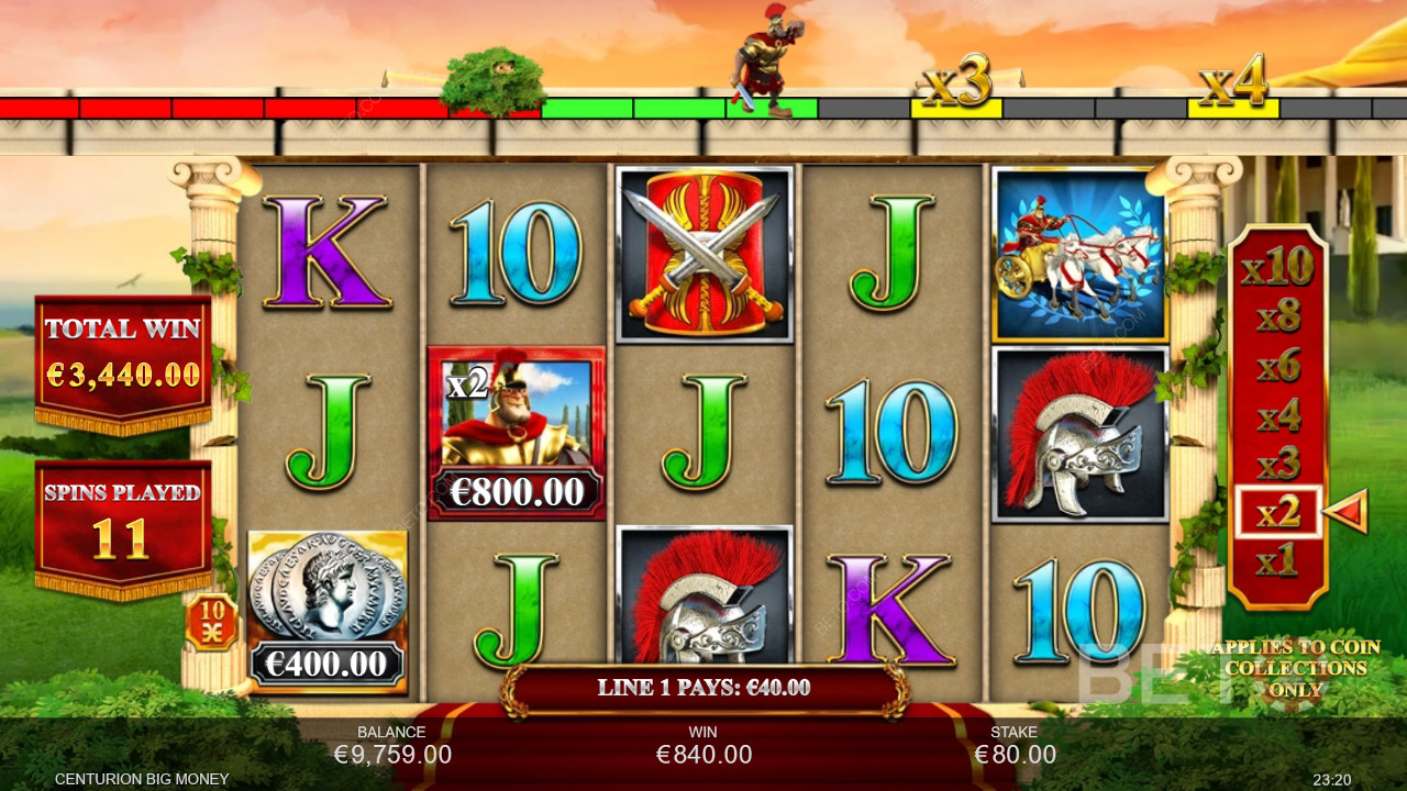 ¡Gane 2.500 veces su apuesta en la tragaperras Centurion Big Money!
