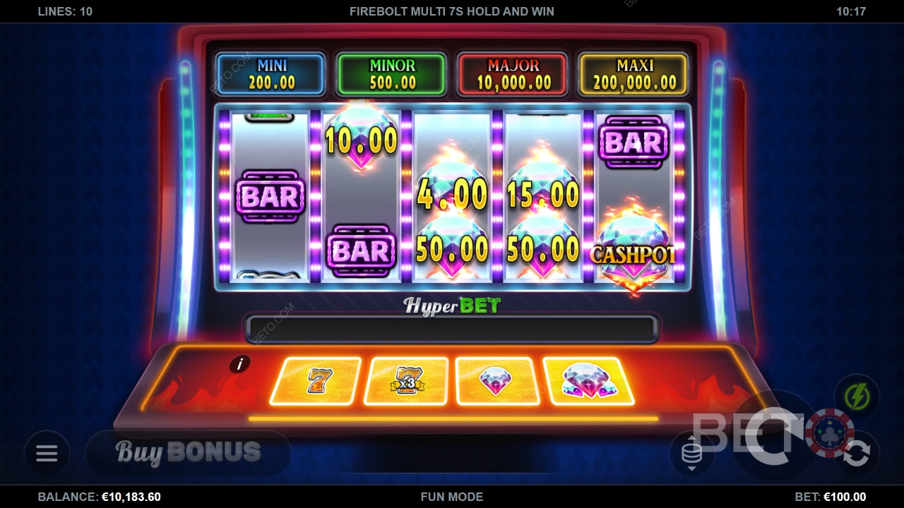 Firebolt Multi 7s Hold and Win Juego Gratis