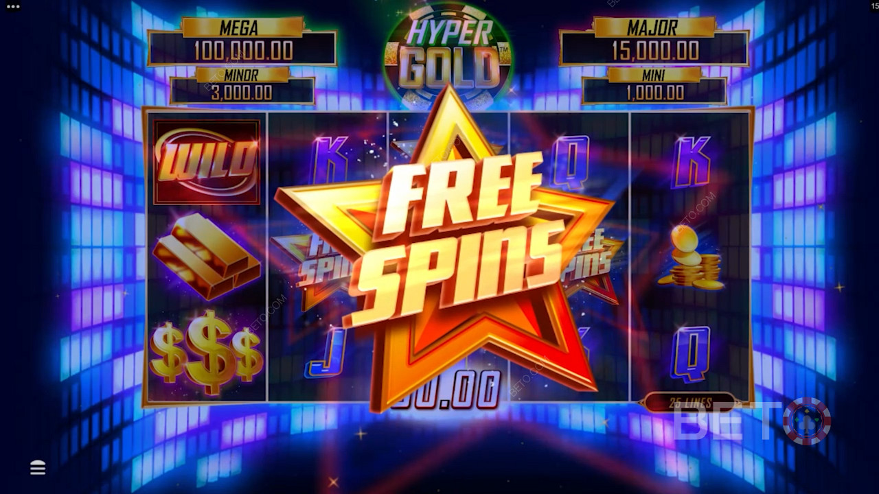 Gana tiradas gratis para ganar enormes cantidades en la tragaperras Hyper Gold