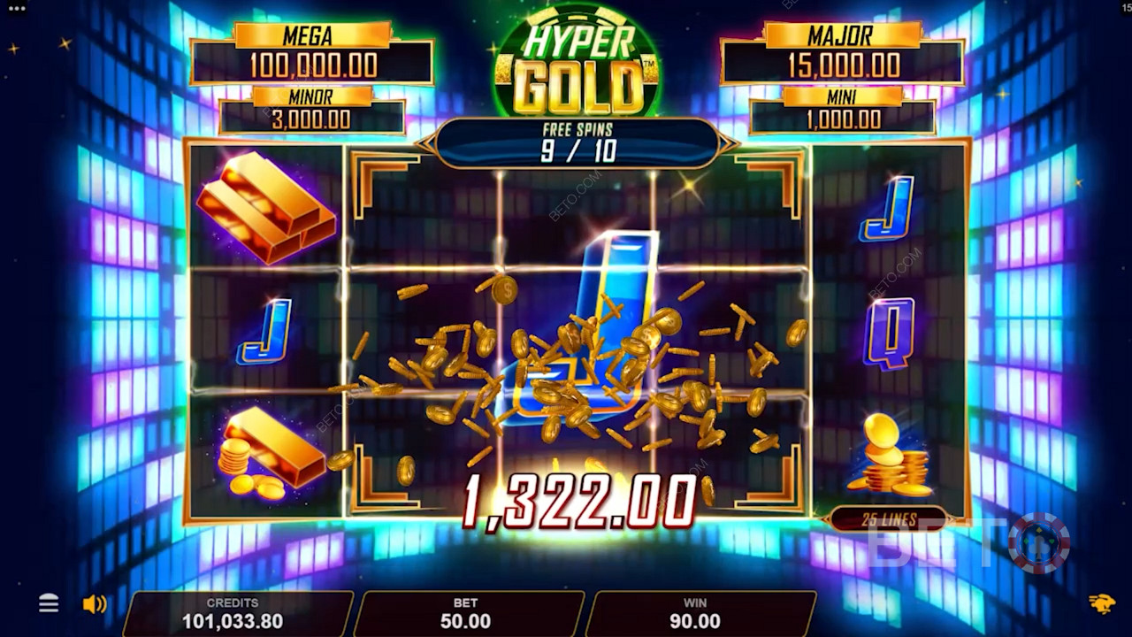 Los símbolos firmados por el dólar son uno de los que más pagan en Hyper Gold