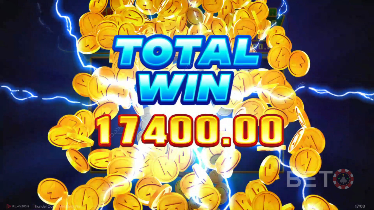 ¡Gana 5.150x tu apuesta en la tragaperras online Thunder Coins!
