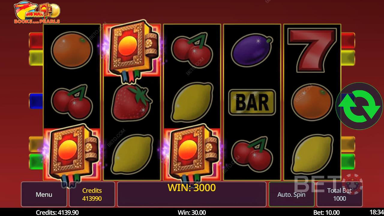 Reseña de Big Max Books and Pearls de BETO Slots