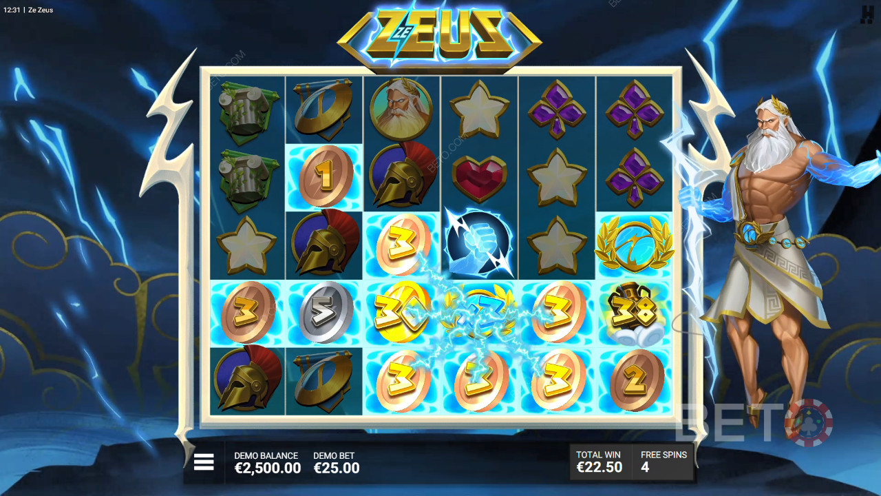 Explicación de las bonificaciones en Ze Zeus de Hacksaw Gaming