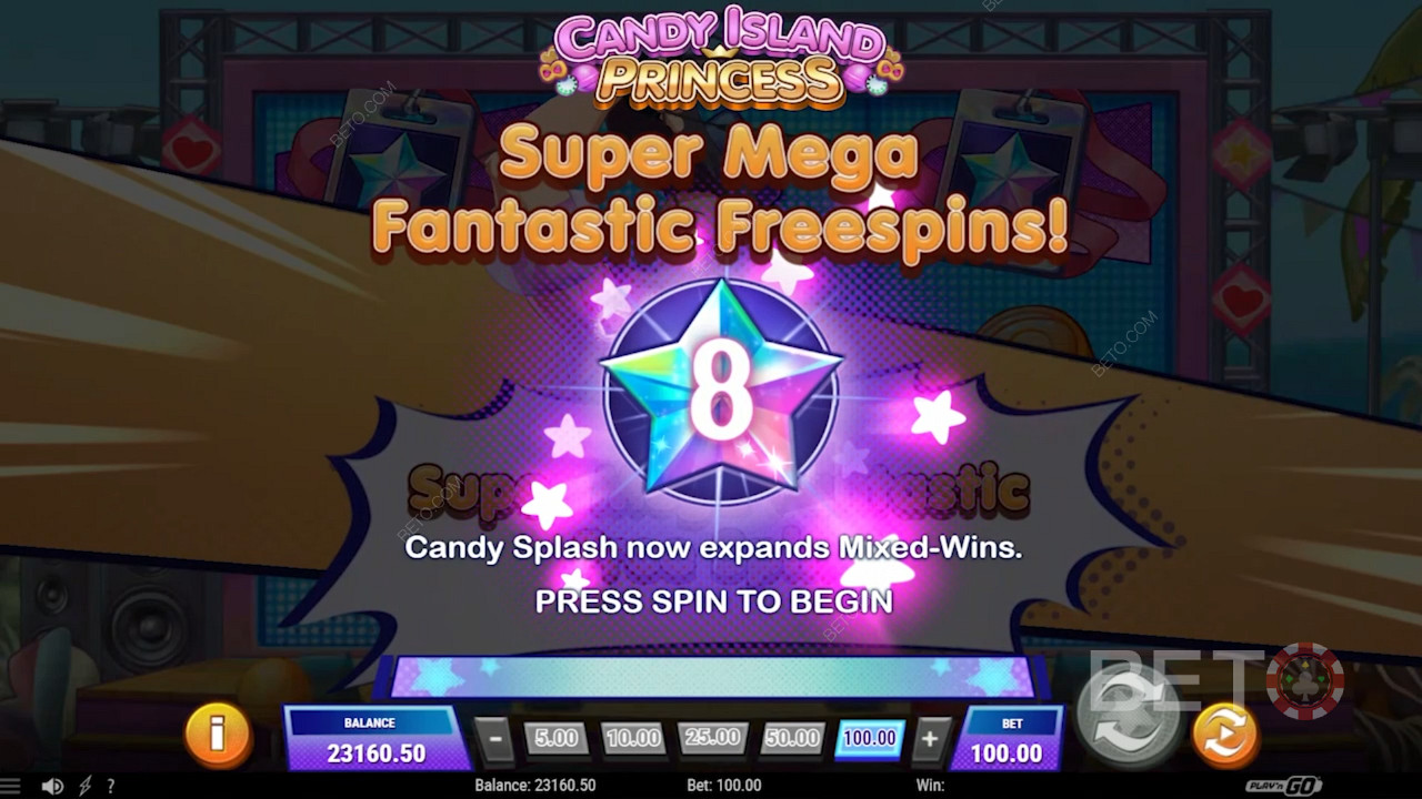 Fascinantes giros gratis en Candy Island Princess