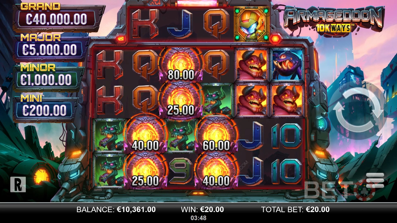 Revisión de Armageddon 10k Ways de BETO Slots