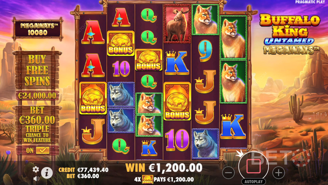 Buffalo King Reseña de Untamed Megaways de BETO Slots