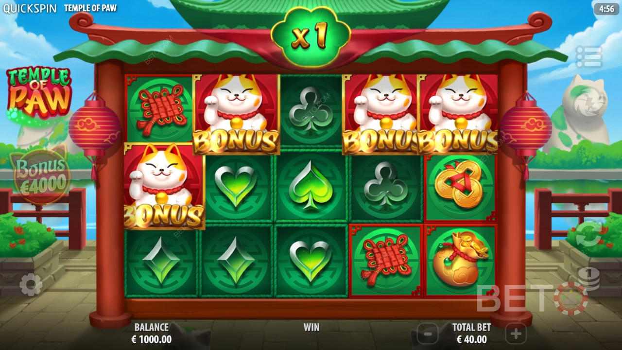 Reseña de Temple of Paw de BETO Slots