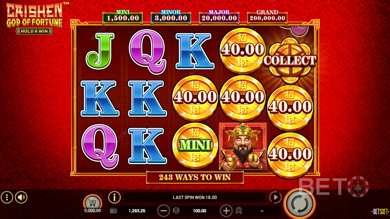 Caishen Dios de la Fortuna Reseña de BETO Slots