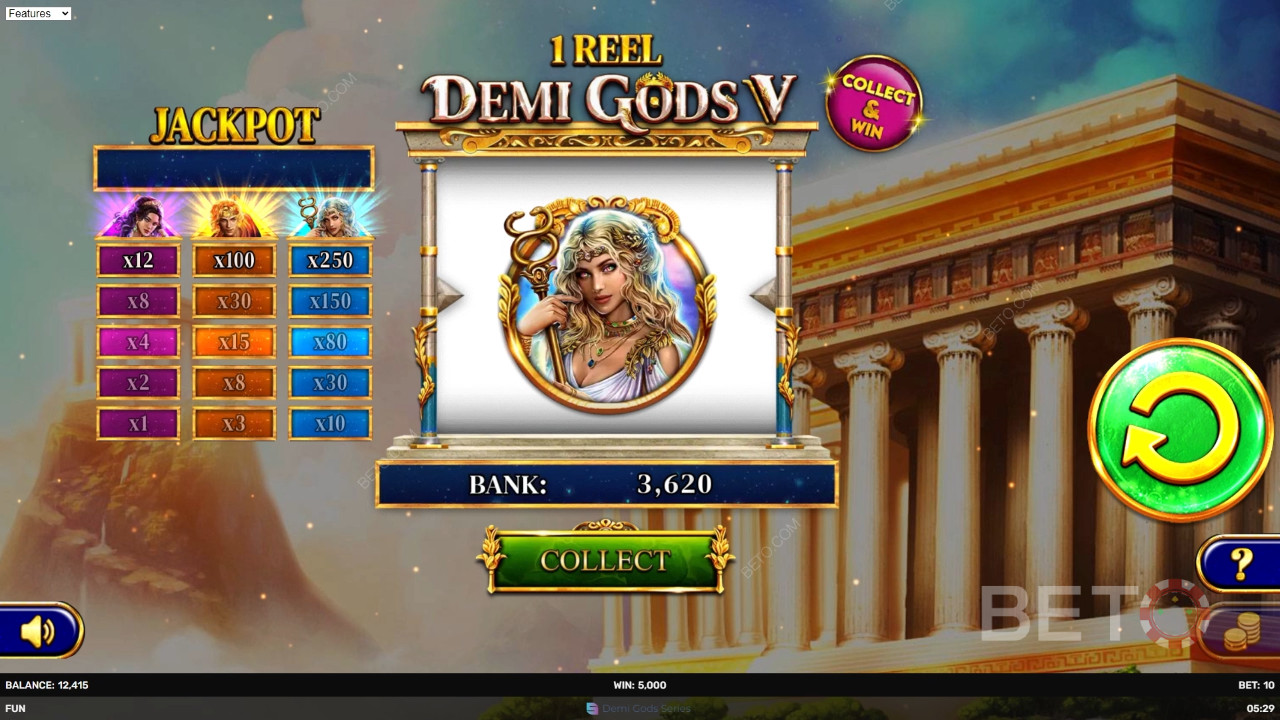 1 Reel - Demi Gods V Juego Gratis