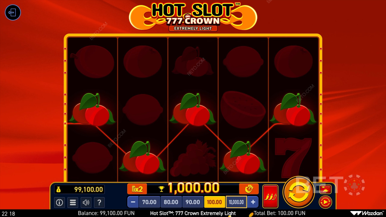Hot Slot: 777 Crown Extremely Light Reseña de BETO Slots
