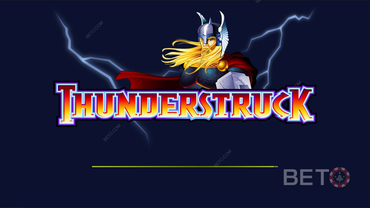 Pantalla de introducción de temática oscura de Thunderstruck