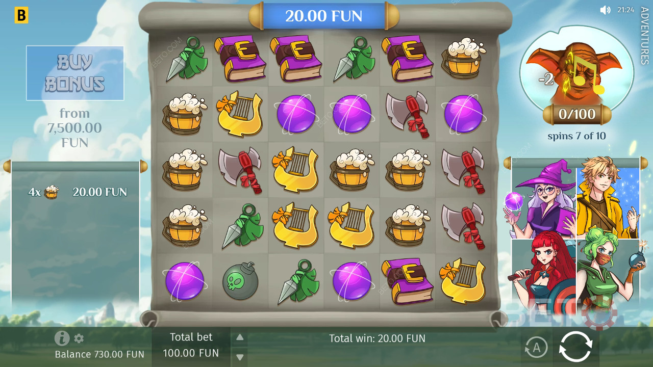 Aventuras Reseña de BETO Slots