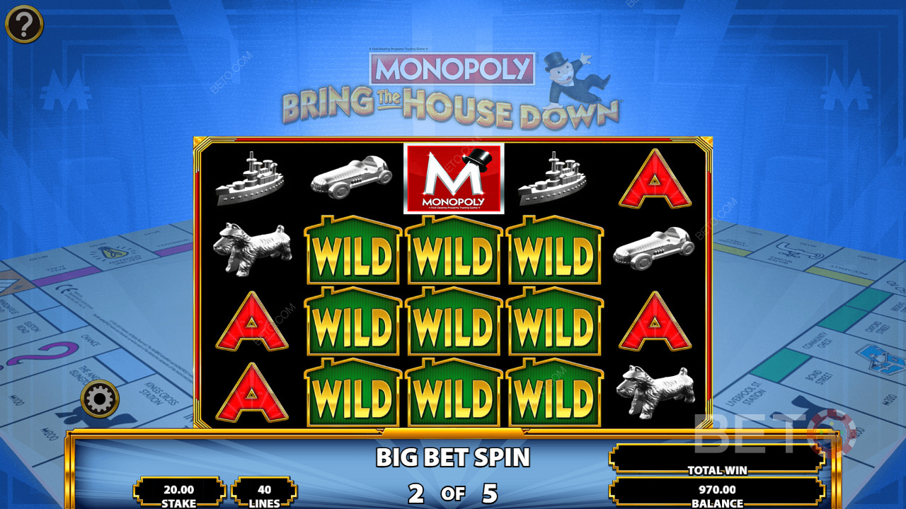 Wilds especiales en Monopoly: Bring the House Down