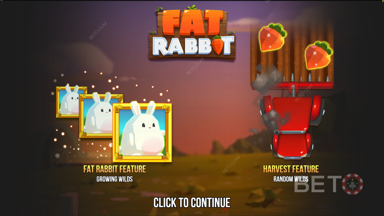 La página de introducción de Fat Rabbit