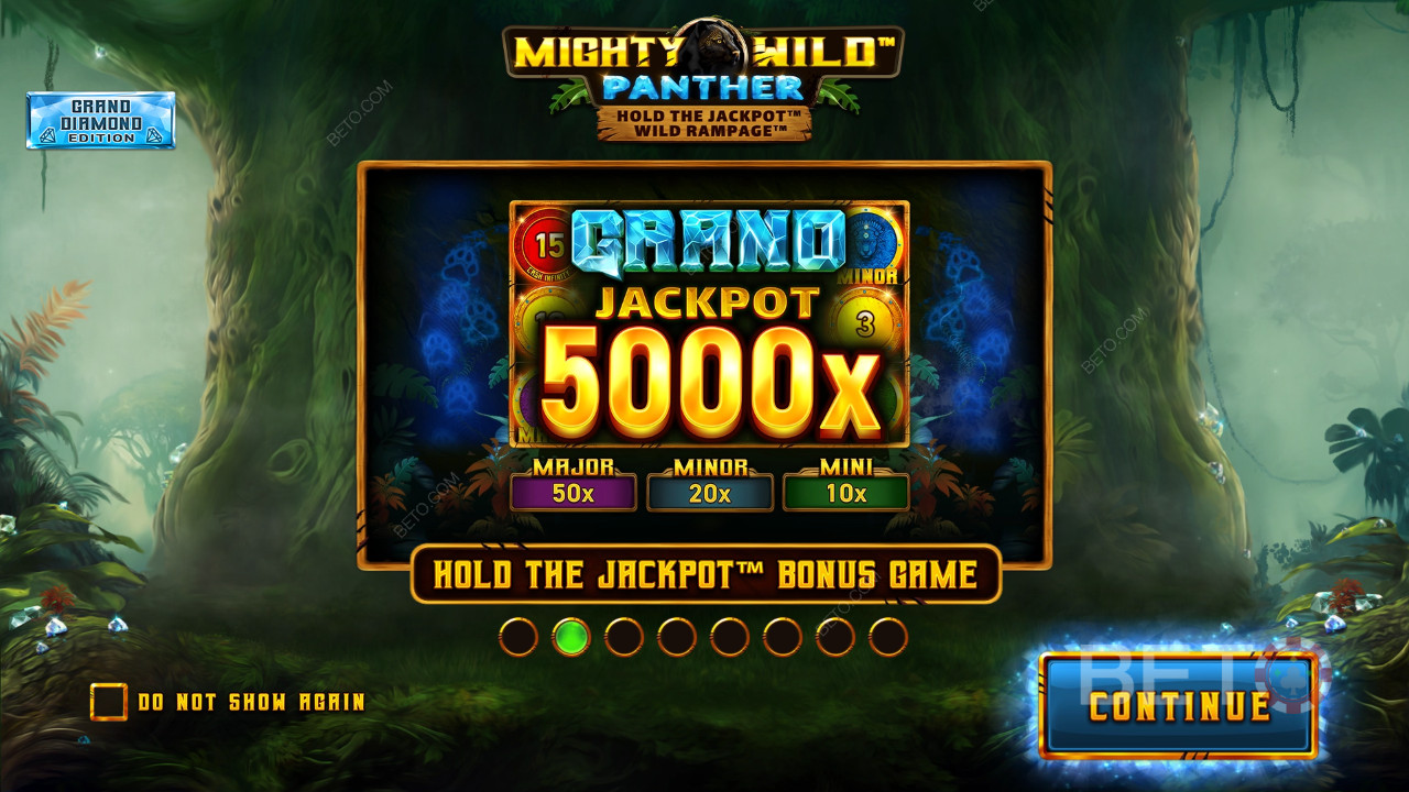 Explicación de las bonificaciones en Mighty Wild: Panther Grand Diamond Edition por Wazdan