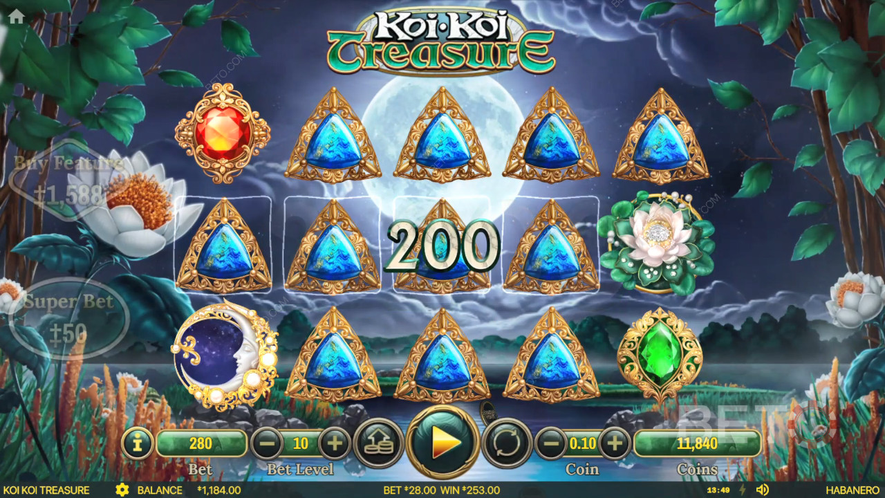 Explicación de las funciones adicionales de Koi Koi Treasure por Habanero