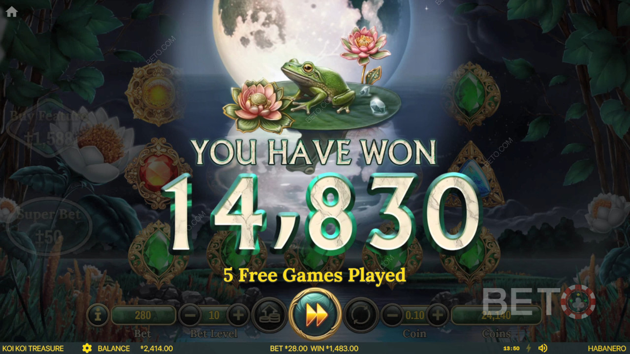 ¡Gana 1.682x Tu apuesta en la Tragaperras Koi Koi Treasure Online!