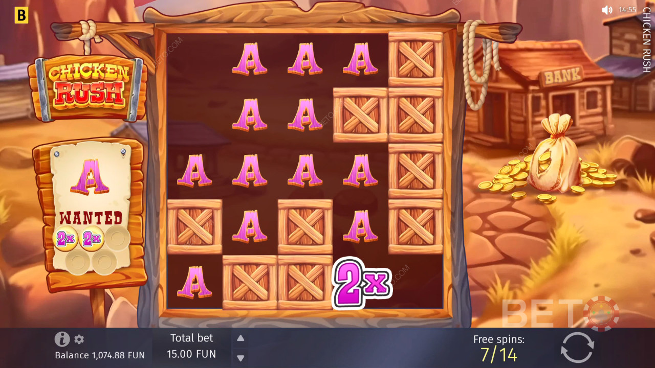 Explicación de las bonificaciones en Chicken Rush por BGAMING
