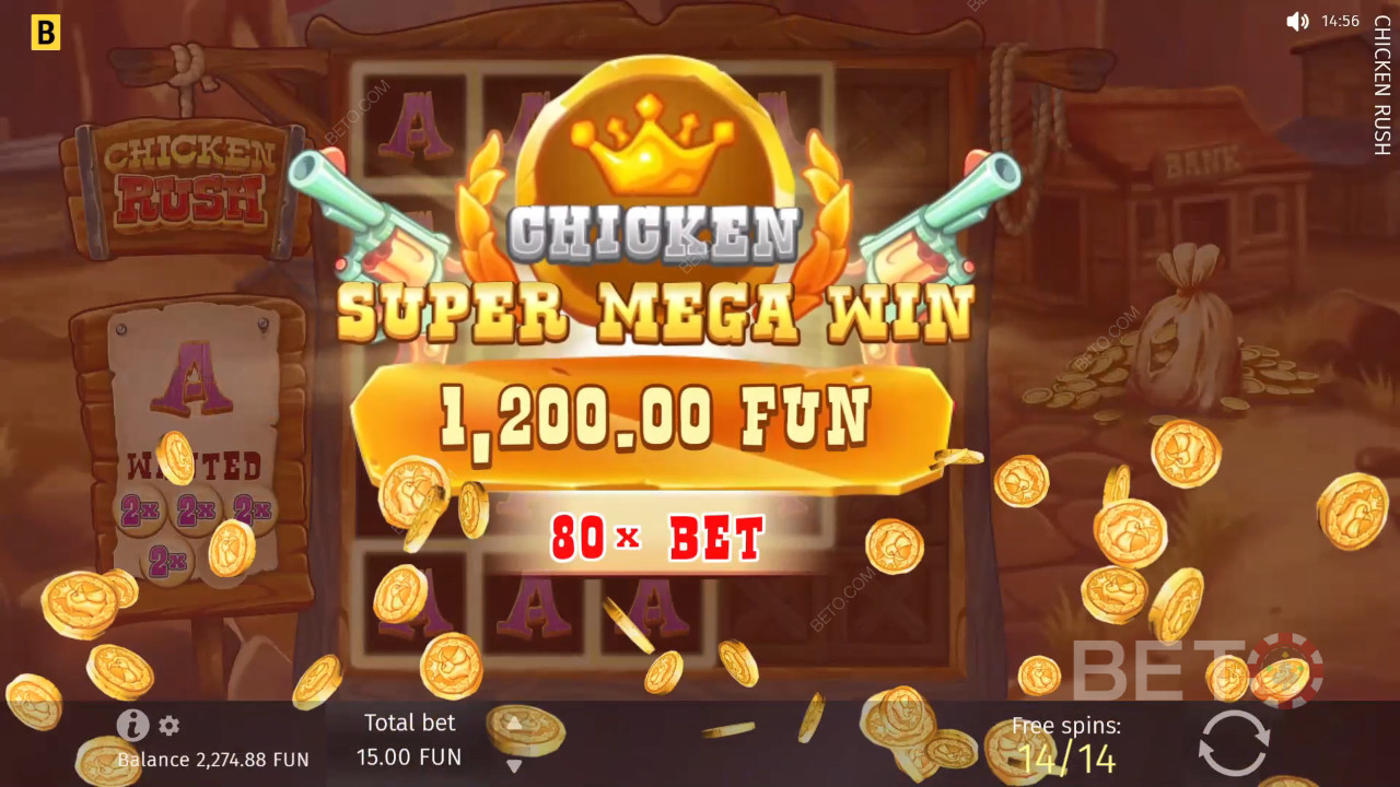 ¡Gana 5.000 veces tu apuesta en la Video Tragaperras Chicken Rush!