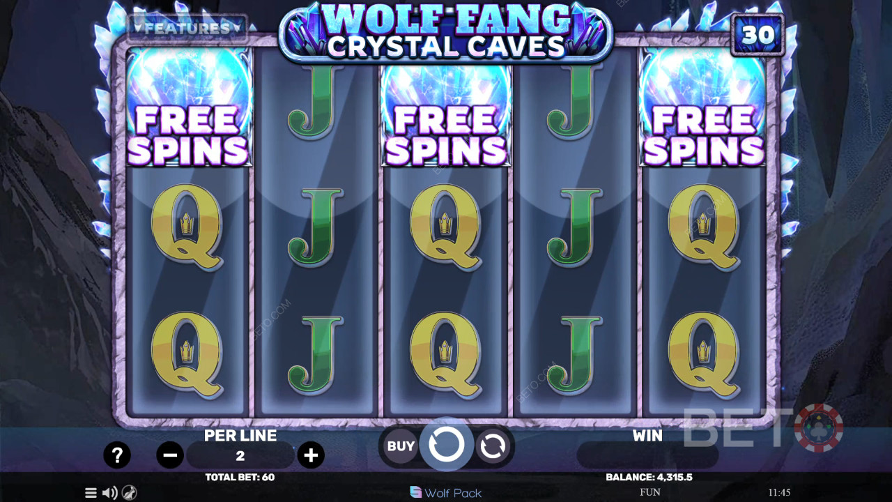 Wolf Fang - Crystal Caves Juego Gratis