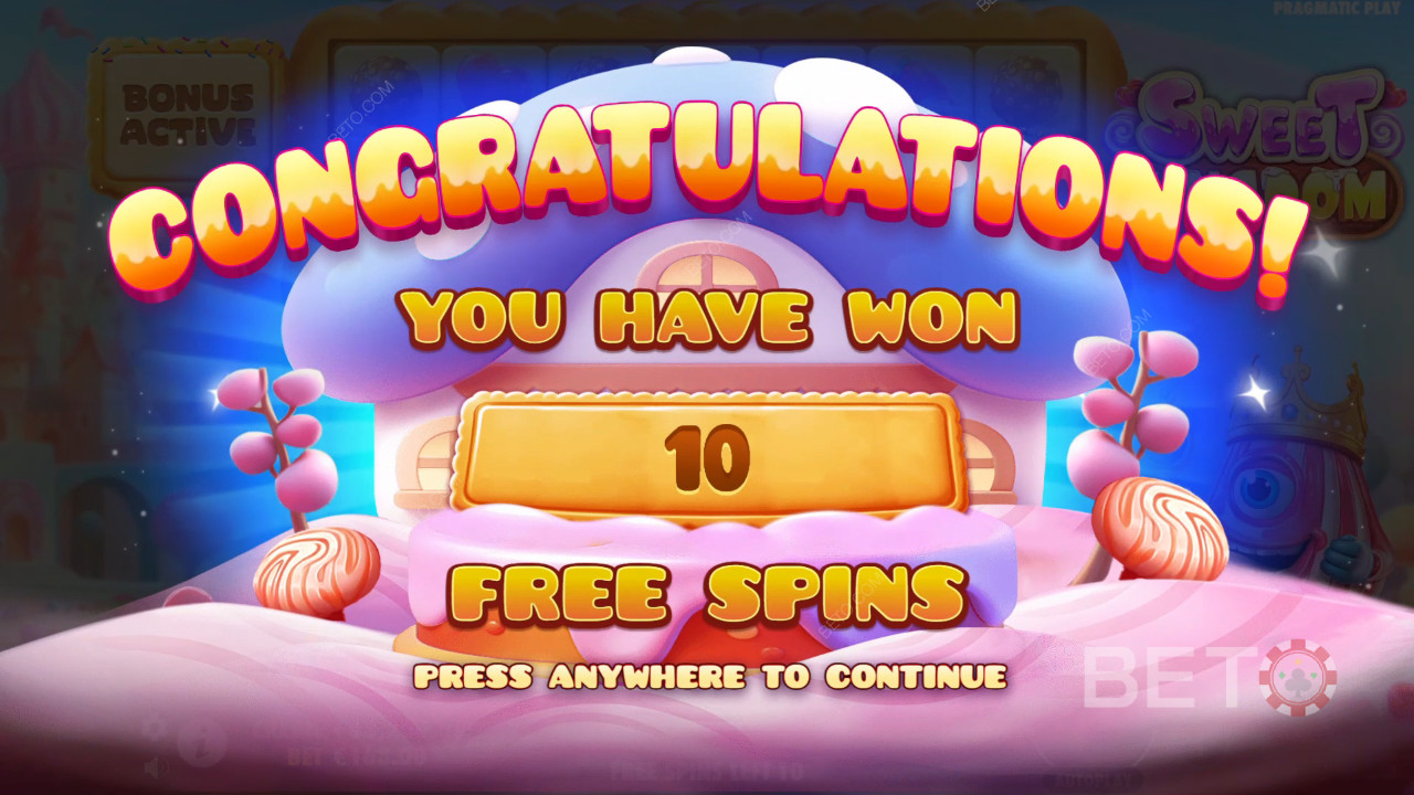 ¡Gana 10.000 veces tu apuesta en la tragaperras online Sweet Kingdom!