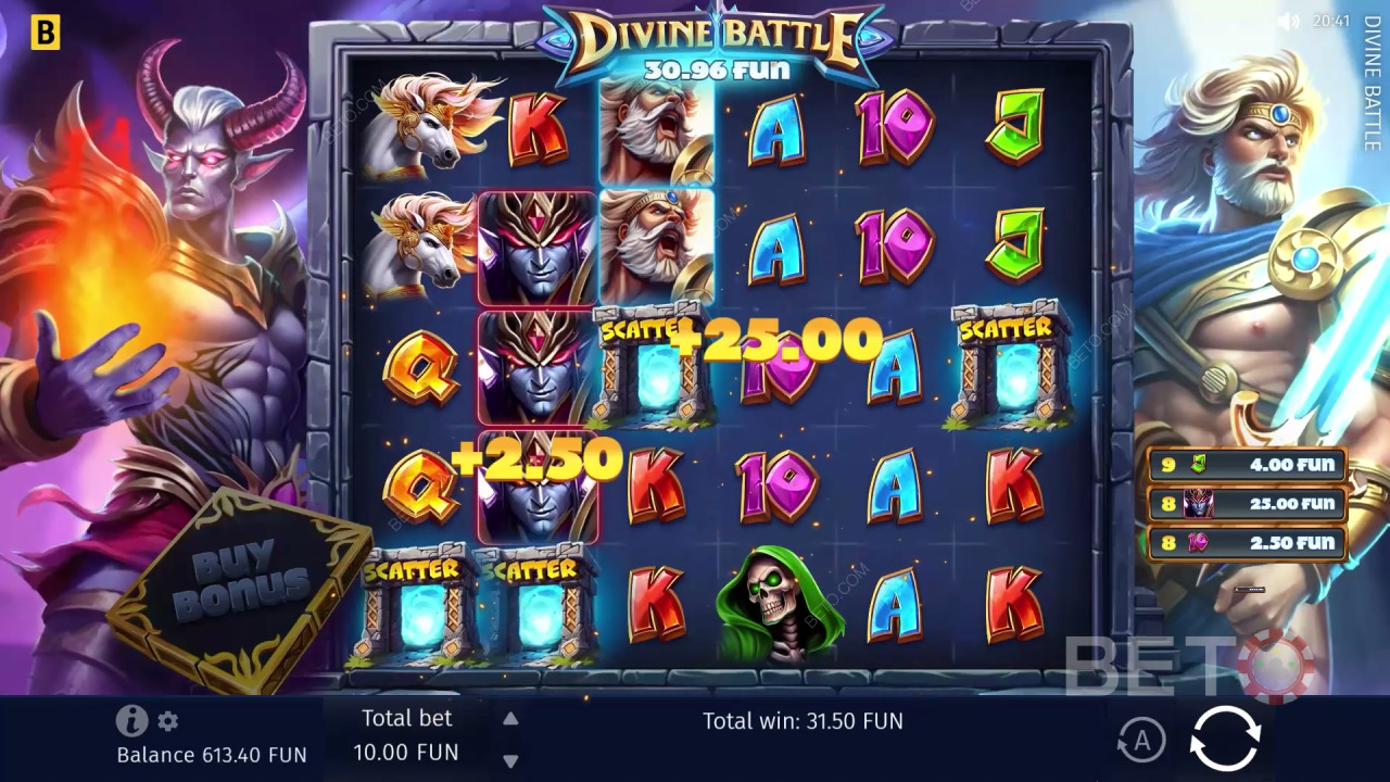 Reseña de Divine Battle de BETO Slots