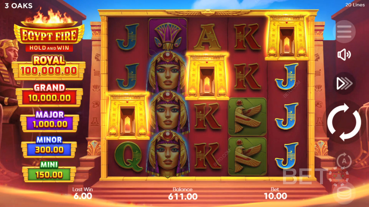 Cómo jugar a Egypt Fire de 3 Oaks Gaming