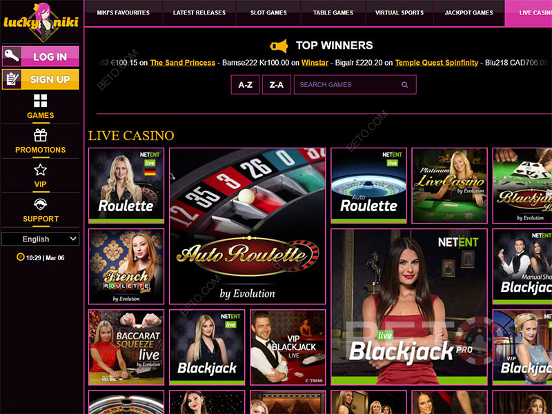 El casino Lucky Niki es uno de los casinos en línea más singulares. Obtenga su bono de primer depósito.