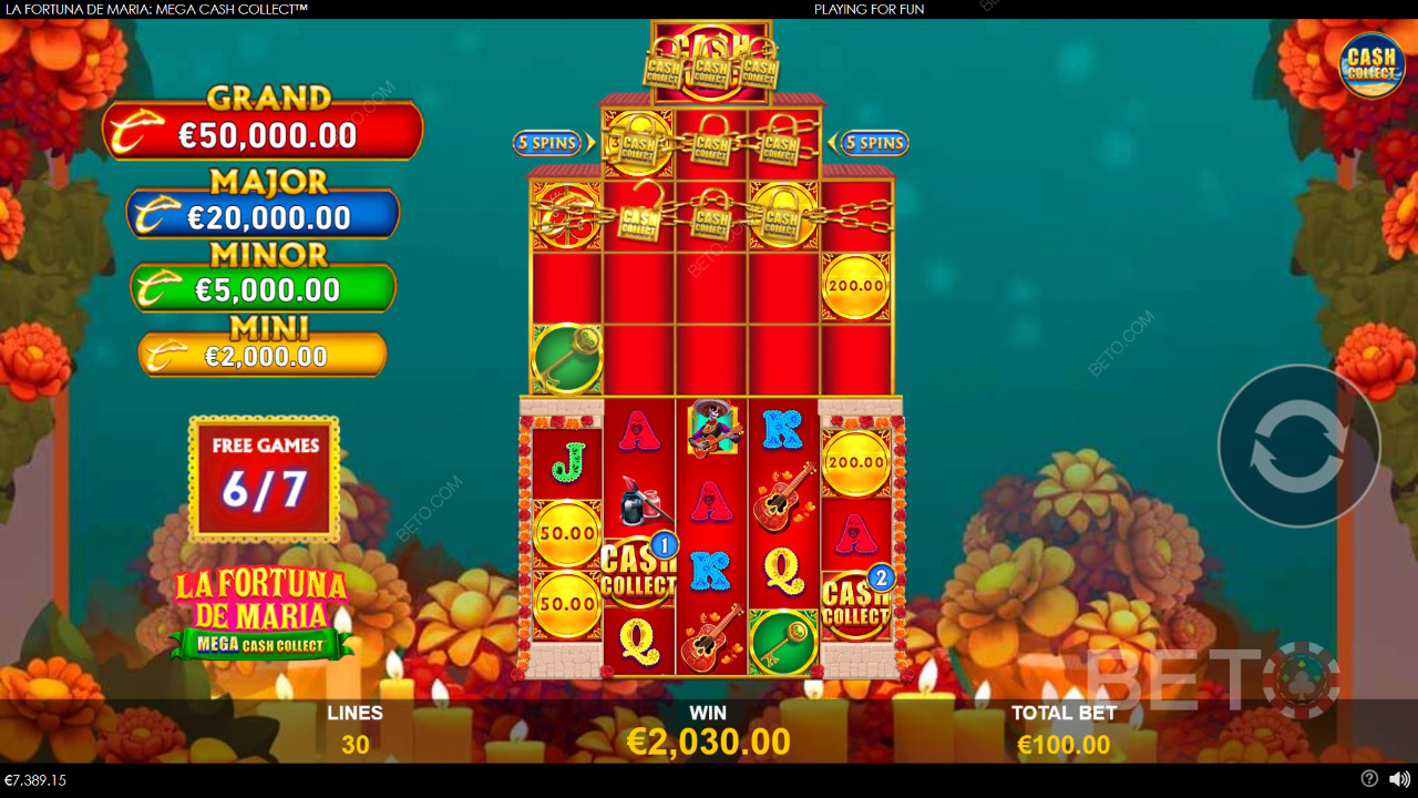 La Fortuna de Maria: Mega Cash Collect Juego Gratis