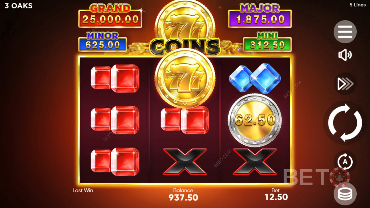 ¡Gana 6.000 veces tu apuesta en la Video Tragaperras 777 Coins!