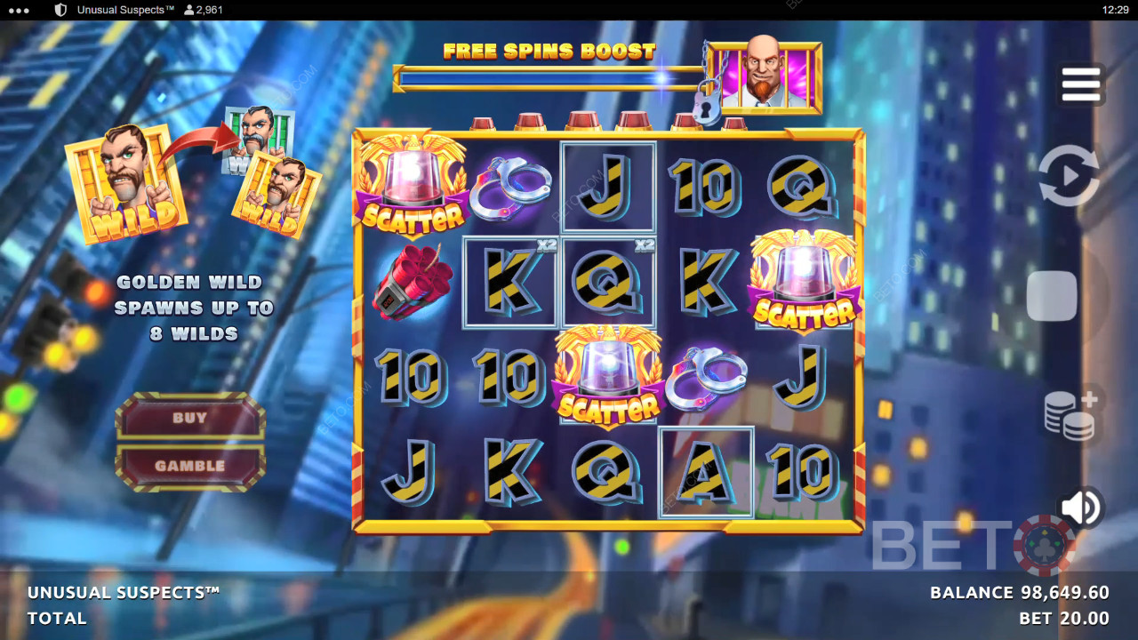 Reseña de Unusual Suspects de BETO Slots