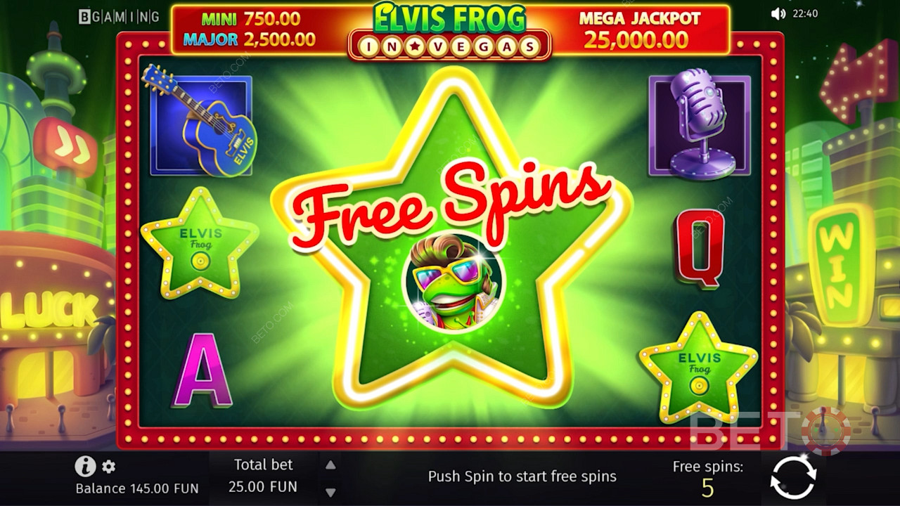 Consigue 3 símbolos Scatter para desbloquear la Bonus Game y ganar 5 Free Spins