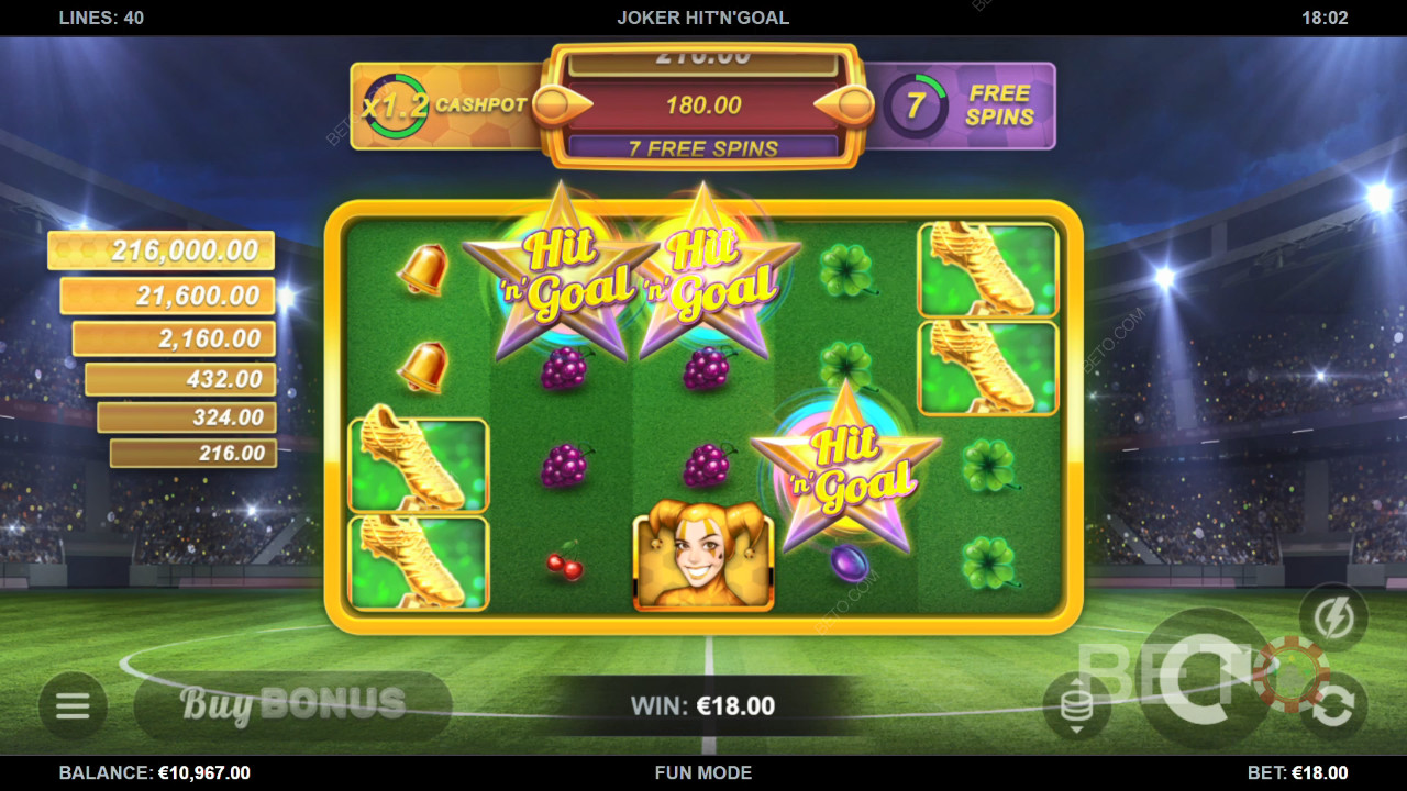 Joker Hit'n'Goal Juego Gratis