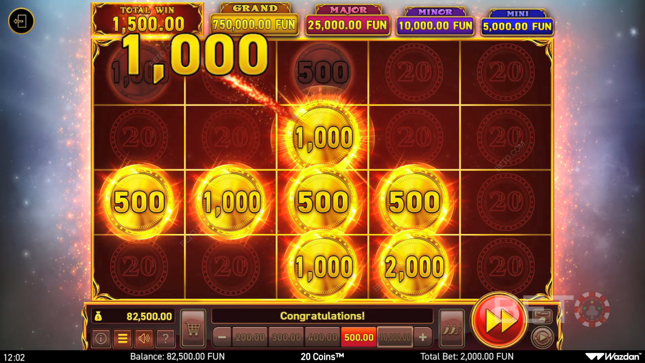 20 Coins Reseña de BETO Slots