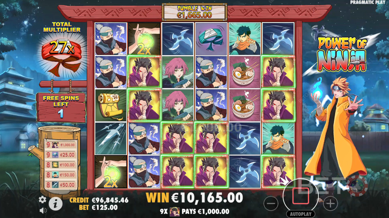Explicación de las bonificaciones en Power of Ninja de Pragmatic Play