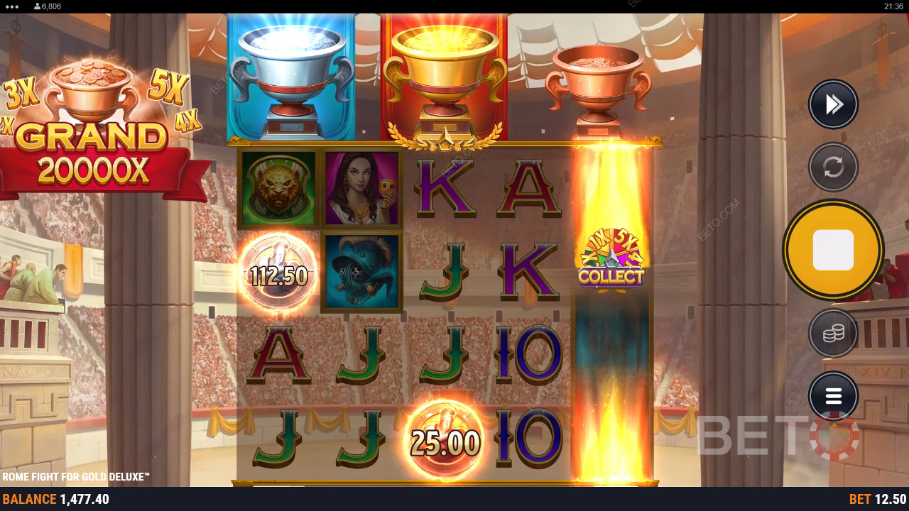 Reseña de Rome Fight For Gold Deluxe de BETO Slots