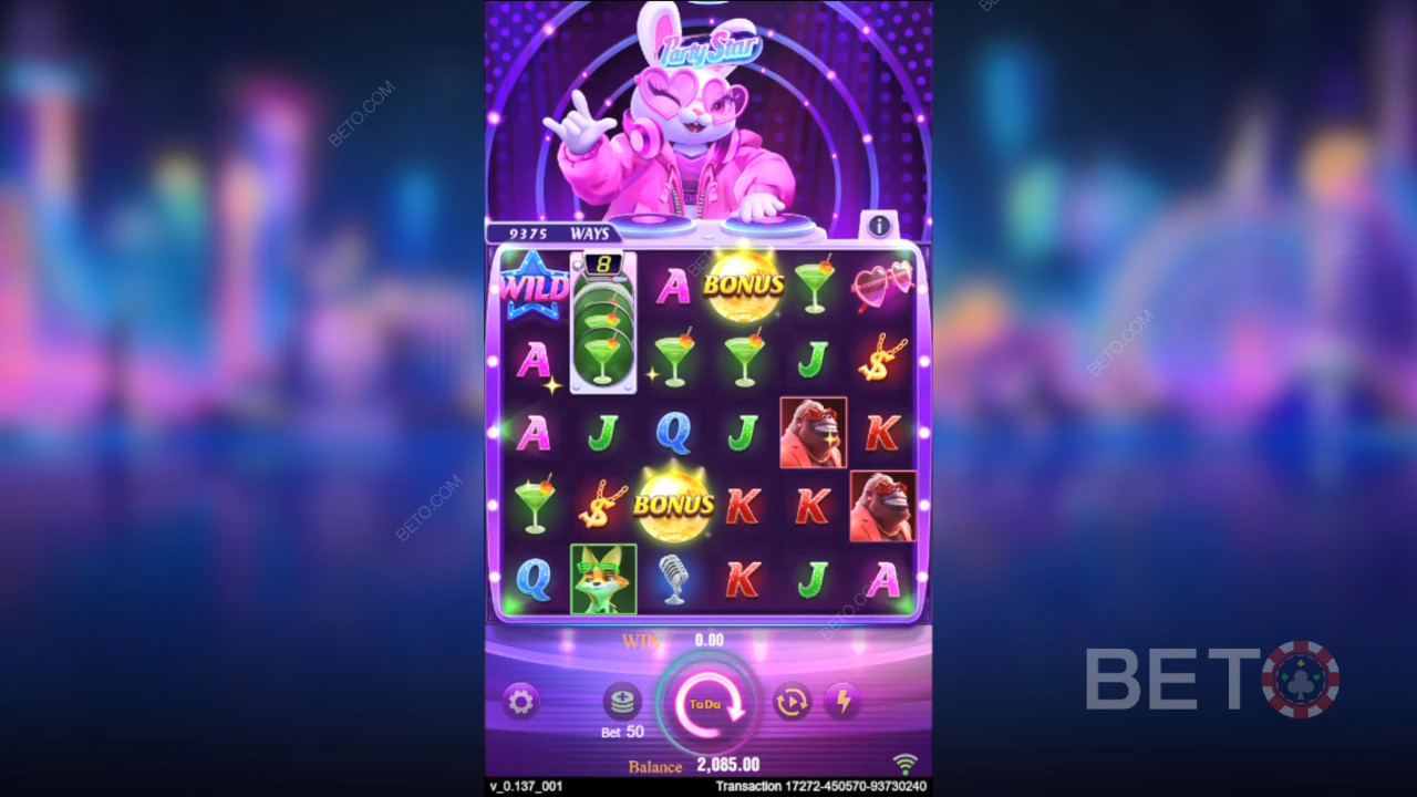 ¡Gana 50000 Tu apuesta en la Tragaperras Party Star!